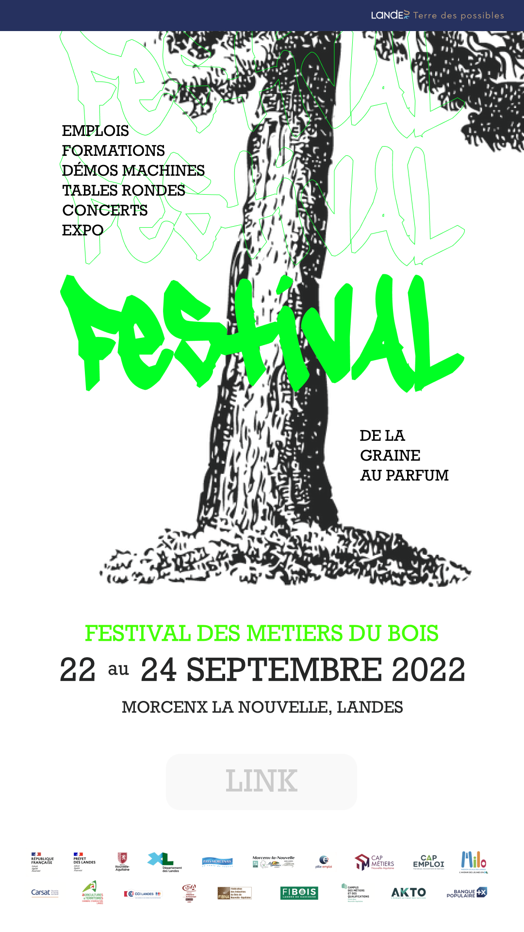 Affiche Festival des métiers du bois