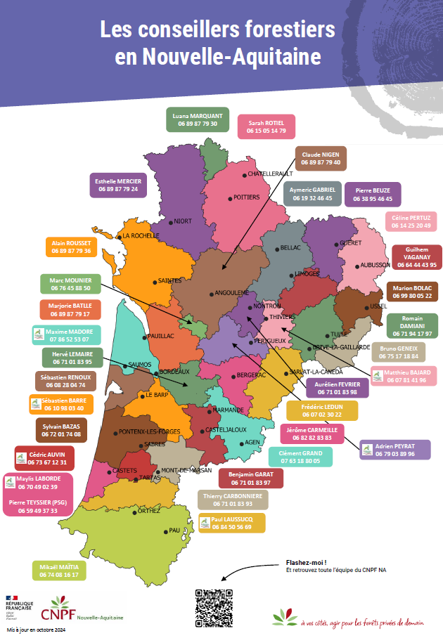 Localisation des techniciens forestiers en NA