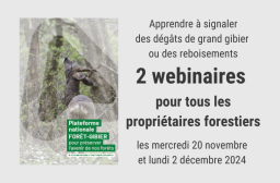 2 webinaires en 2024 pour apprendre à utiliser la plateforme forêt-gibier