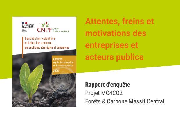 Rapport d'enquête auprès des entreprises et des acteurs publics - Projet MC4CO2 Forêts & Carbone Massif Central 